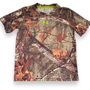 Under Armour Youth Size Large Heat Gear Scent Control Camo Short Sleeve Tee